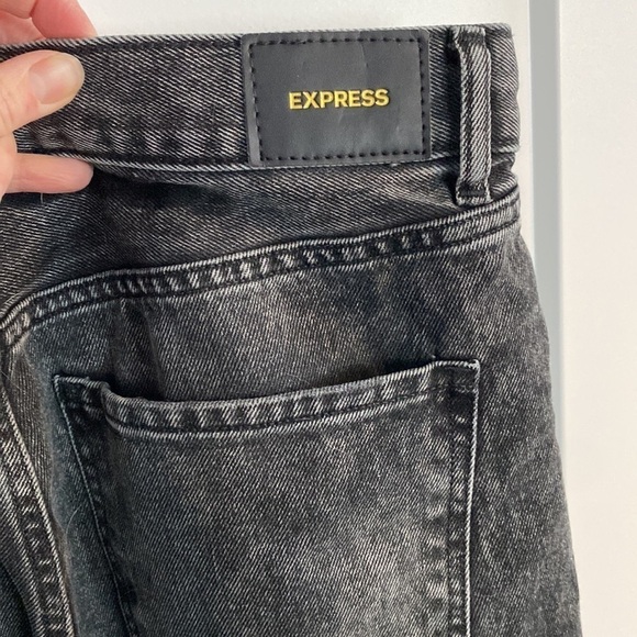 Express Black Straight Ankle High Rise Distressed - Picture 11 of 14